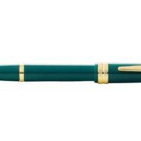 Bailey Light Polished Resina Verde e Caneta Rollerball Gold Tone