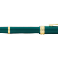 Bailey Light Polished Resina Verde e Caneta Rollerball Gold Tone